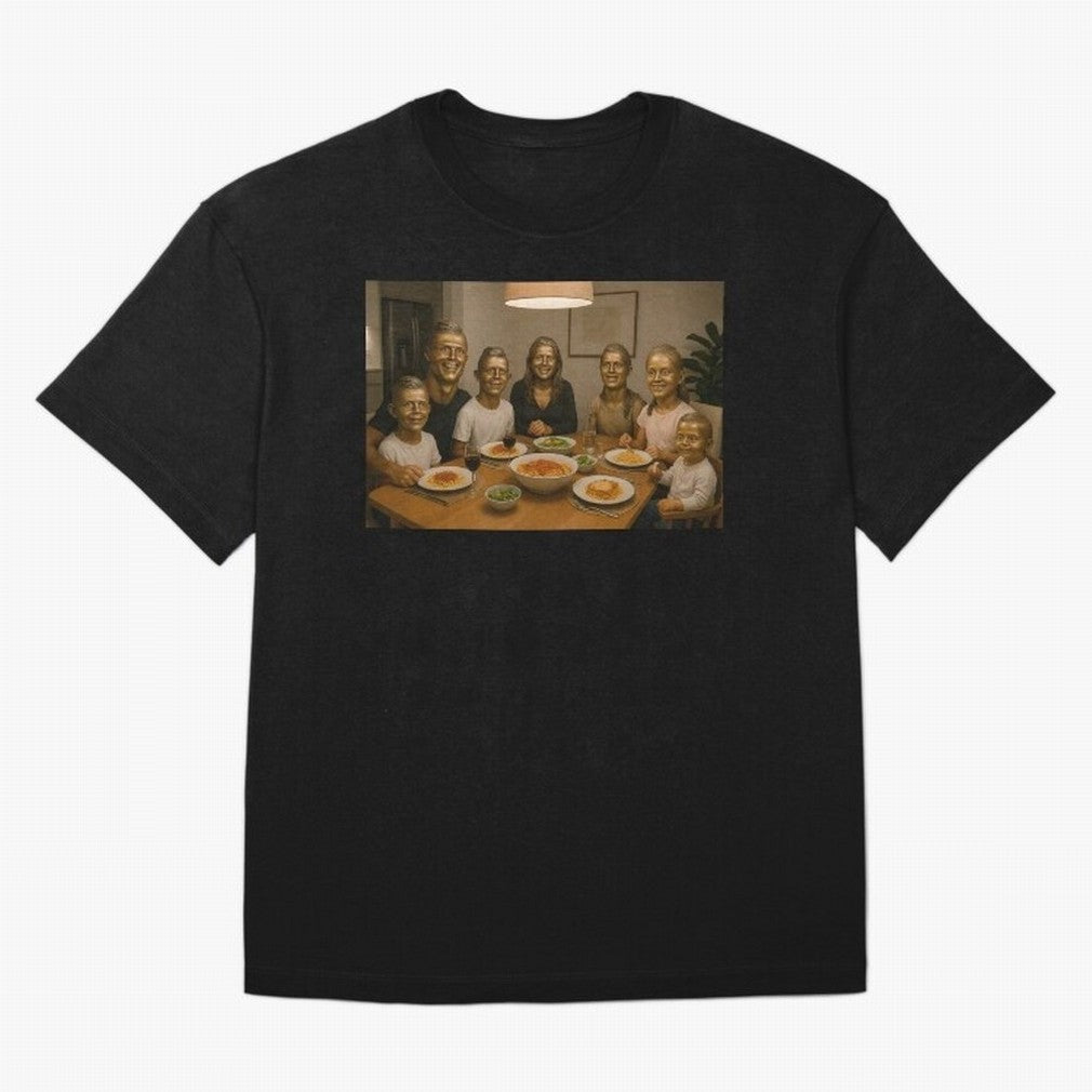 Ronaldo Bust Family Dinner Oversized T-Shirt Fuel Your Fan Pride for FIFA World Cup 2026 for Fans of Mbappe and Neymar and Portugal, Bringing Championship Spirit, Famous Goals, Roaring Crowds and International Football Unity; Ideal for Passionate