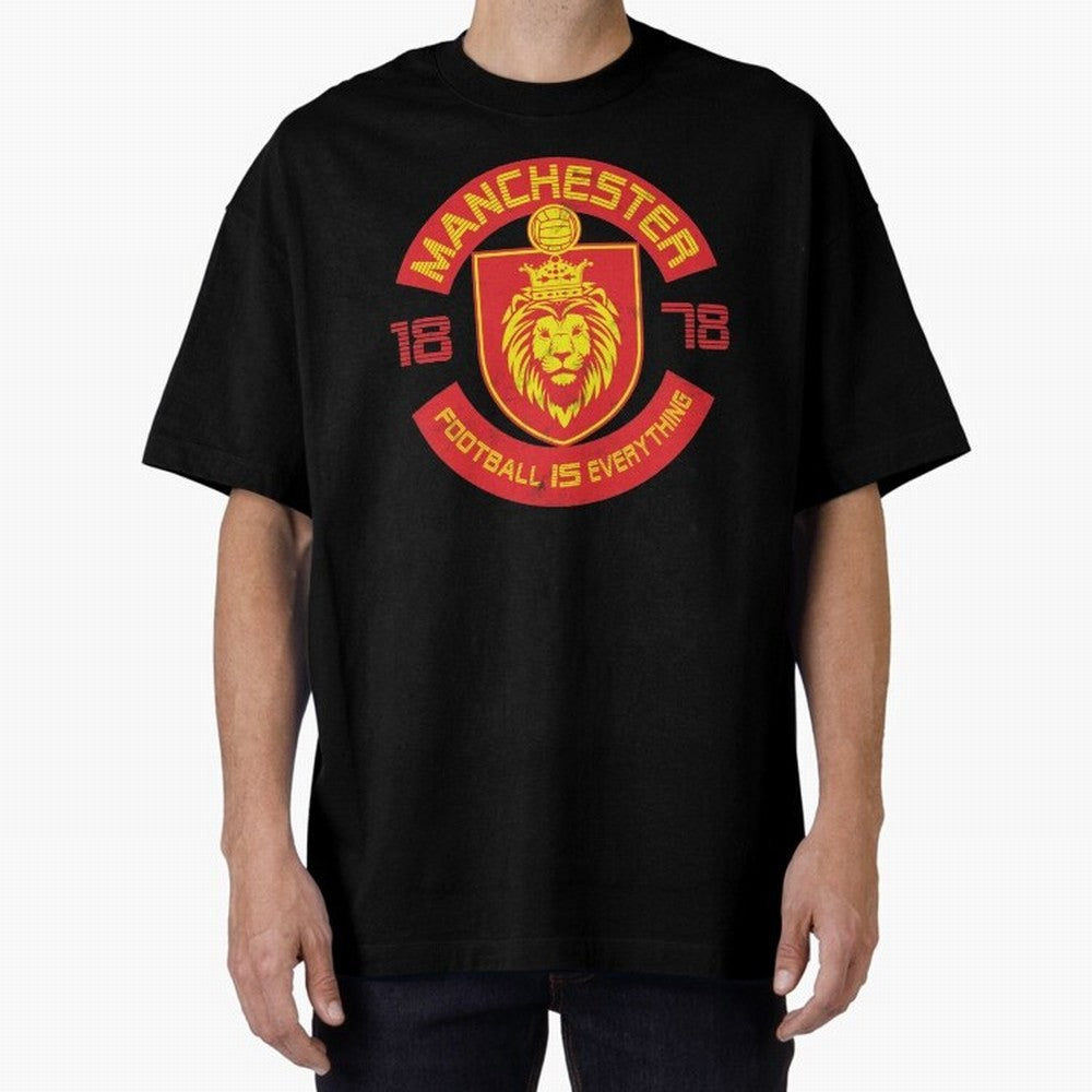 Football Is Everything - Manchester Squad Retro Oversized T-Shirt Get Ready for Global Football Passion for FIFA World Cup 2026 USA Canada Mexico, Capturing Cristiano Ronaldo, England, France and Netherlands, Stadium Memories, Football Loyalty,