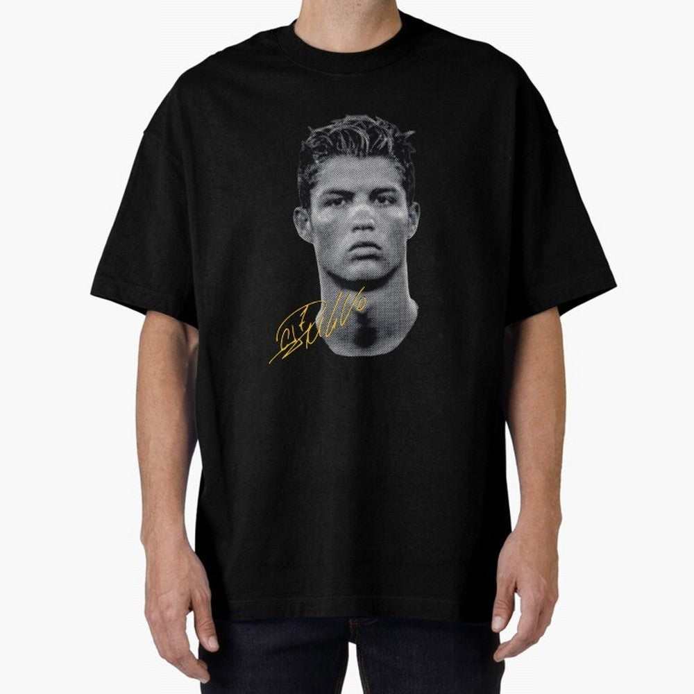 Vintage Cristiano Ronaldo Oversized T-Shirt Celebrate the Road through FIFA World Cup 2026 Group Stage Spirit, Highlighting England, Mbappe and Neymar, Football Festival Excitement, Trophy Ambitions, Country Rivalries and Star Player Buzz; Great