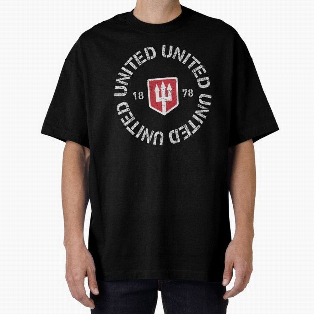 Manchester United Retro Vintage Oversized T-Shirt Support Iconic Players in Global Football Passion for FIFA World Cup 2026 Group Stage, Celebrating Mbappe and Neymar, Germany, Tournament Hype, Historic Matchups, Family Viewing Parties and Global