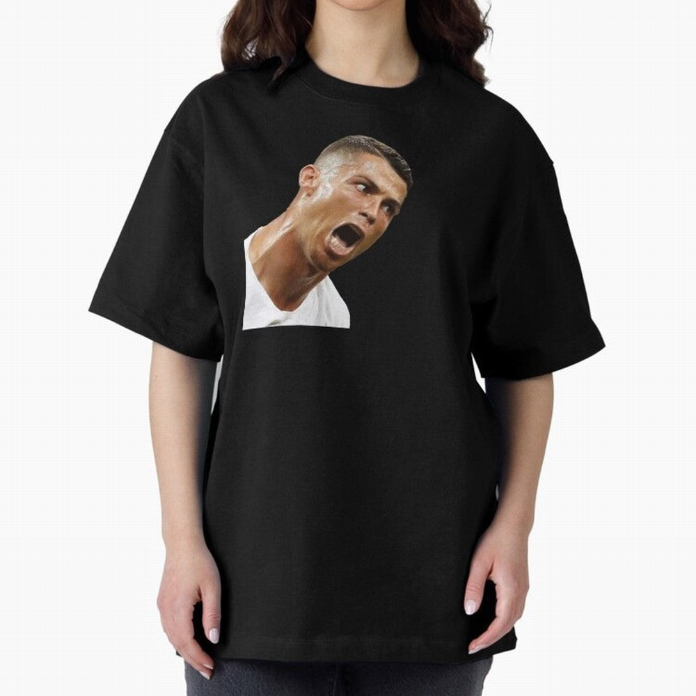 cristiano ronaldo siuuu meme Oversized T-Shirt Support FIFA World Cup 2026 Group Stage Highlighting Haaland, Brazil Energy, Game Day Rituals, Football Legends, Country Pride and the Road to the Final; Ideal for Fans Who Follow Messi, Cristiano