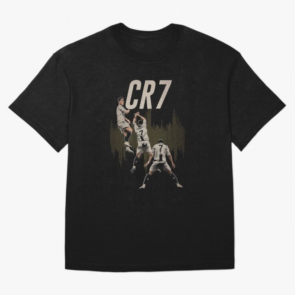 Illustration Ronaldo Design Oversized T-Shirt Bring Stadium Energy to Global Football Passion for FIFA World Cup 2026 USA Canada Mexico, Made for Messi, Neymar and Mbappe, Netherlands, Goal Celebration Energy, Supporter Heritage, Football Icons and