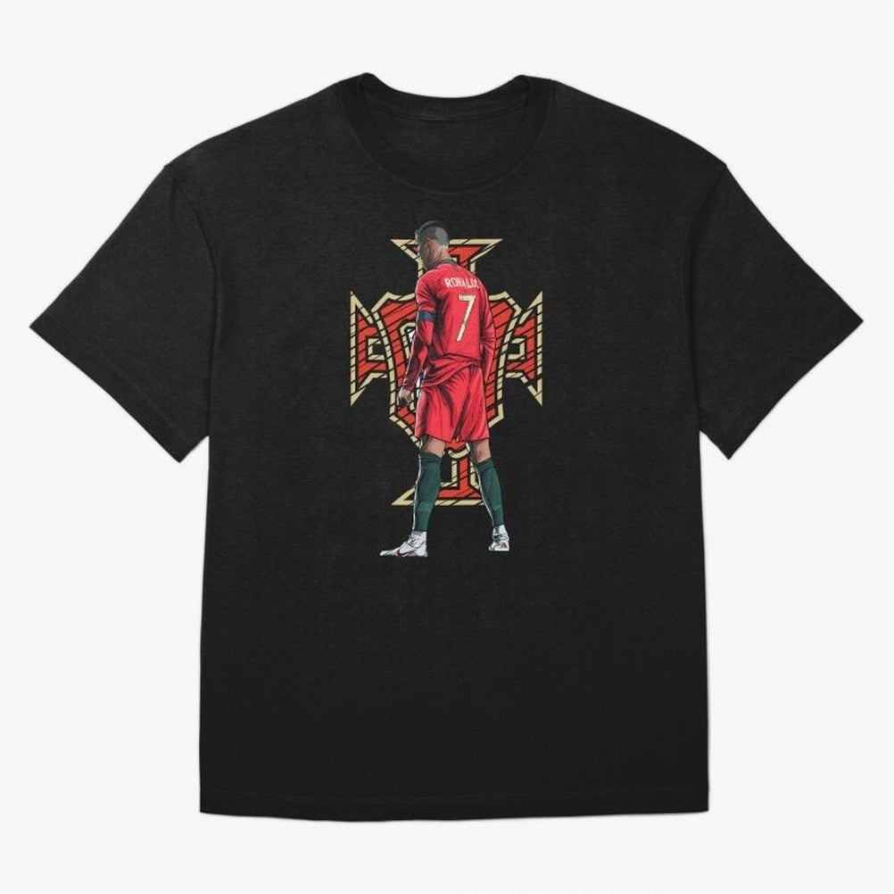 Cristiano Ronaldo Portugal Logo Oversized T-Shirt Cheer through Every Moment of FIFA World Cup 2026 Spirit, Highlighting England and Germany, CR7 and Messi, Stadium Memories, Football Loyalty, International Chants and Championship Tradition; Ideal