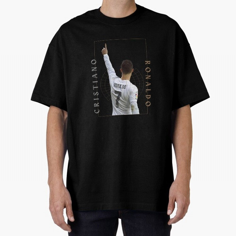 Cristiano Ronaldo CR7 Best Seller Oversized T-Shirt Keep the Match Day Mood of FIFA World Cup 2026 USA Canada Mexico for Fans of Haaland and Mbappe and Brazil, Bringing Worldwide Fan Energy, Dramatic Goals, Stadium Lights and Championship