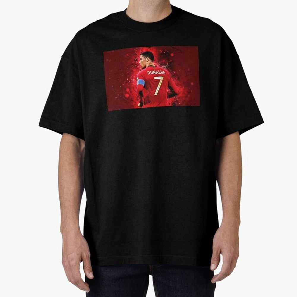 Cristiano Ronaldo Oversized T-Shirt Honor the Beautiful Game during FIFA World Cup 2026 Group Stage for Fans of CR7 and Messi and France and Portugal, Bringing Champion Mindset, Group Stage Buzz, Knockout Tension and Passionate Fan Culture; Perfect
