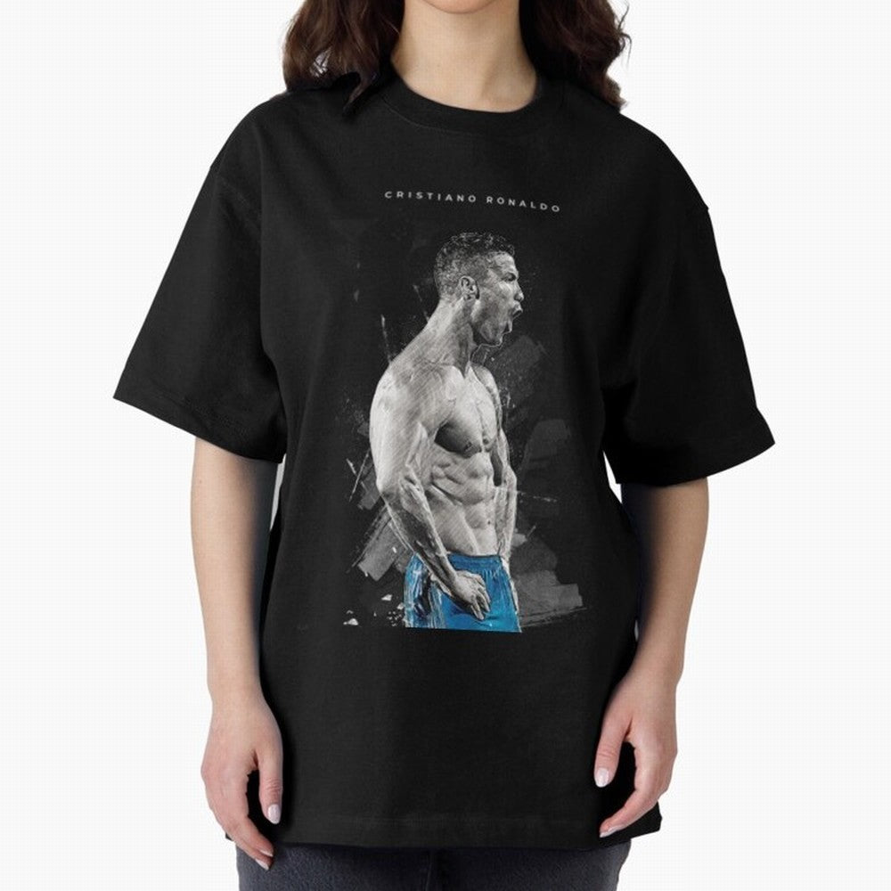 Cristiano Ronaldo Cristiano Ronaldo Oversized T-Shirt Honor Global Football Passion for FIFA World Cup 2026, Inspired by Messi and Cristiano Ronaldo, Portugal, Sports Nostalgia, International Competition, Famous Players and Unforgettable Victories;