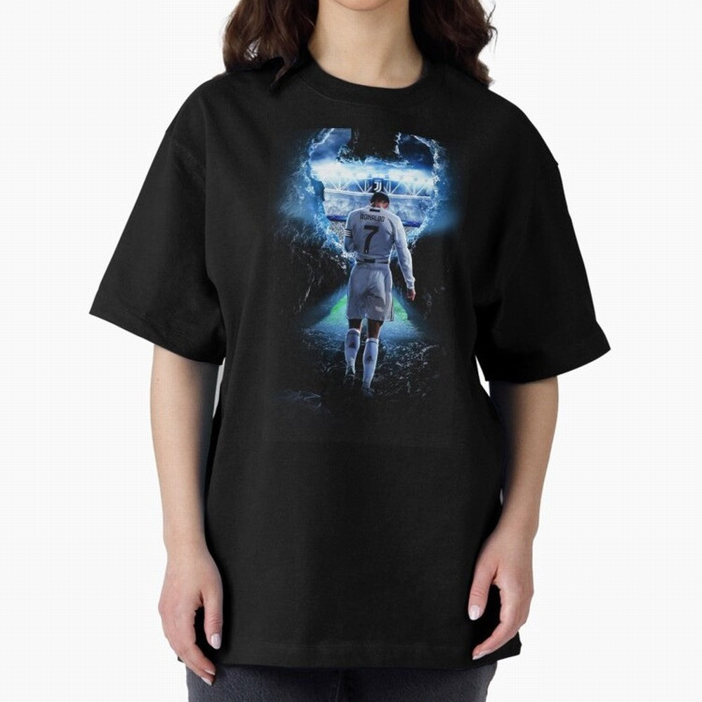 Football player Oversized T-Shirt Bring Retro Soccer Energy to FIFA World Cup 2026 Spirit, Highlighting Argentina, Messi, Champion Mindset, Group Stage Buzz, Knockout Tension and Passionate Fan Culture; Made for Die Hard Supporters, Soccer Lovers,