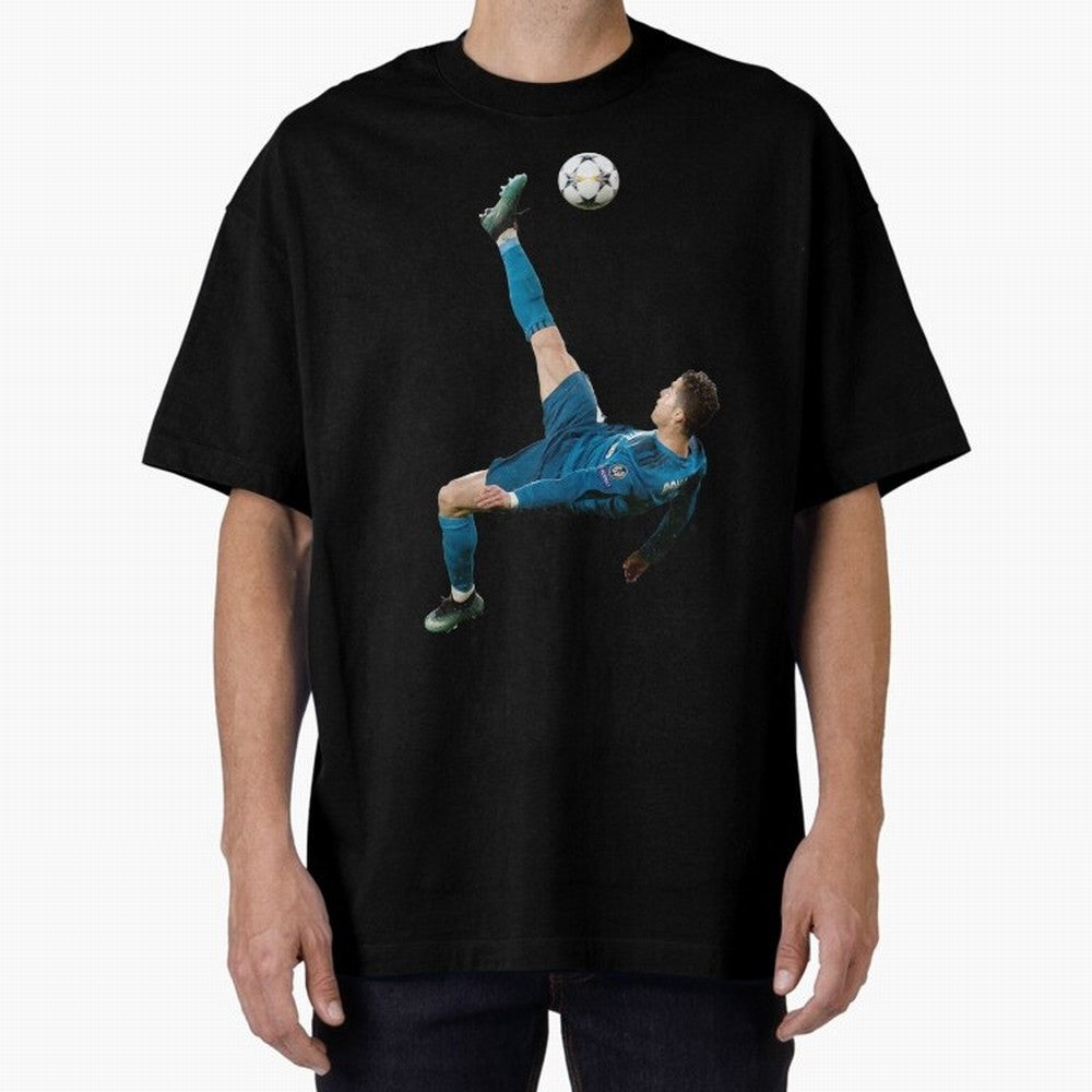 CRISTIANO RONALDO BICYCLE KICK Classic Oversized T-Shirt Make Game Day About FIFA World Cup 2026 Group Stage for Fans of Haaland and Argentina and Brazil, Bringing Soccer Culture, Superstar Moments, National Team Dreams and Competitive Fire; Ideal