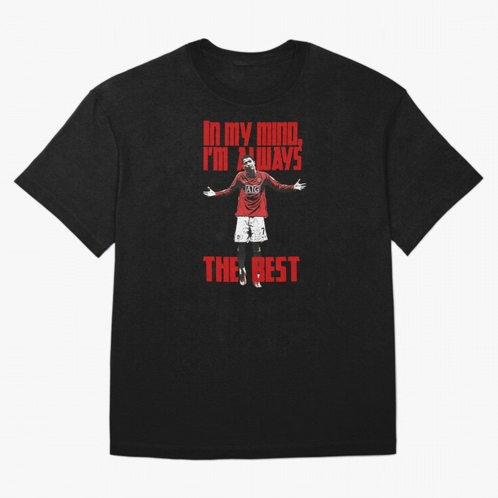 Cristiano Ronaldo Vintage - In My Mind I'm Always THE BEST Oversized T-Shirt Get Ready for Match Day Hype around FIFA World Cup 2026 Group Stage, Mbappe and Neymar, France and Portugal, Vintage Soccer Flavor, Modern Football Stars, National Flags