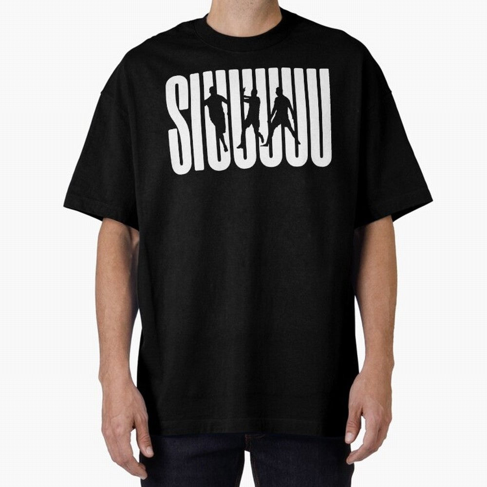 Siuuu Cristiano ronaldo CR7 funny Oversized T-Shirt Spotlight Global Football Passion for FIFA World Cup 2026 USA Canada Mexico, with Messi and Cristiano Ronaldo, England, France and Netherlands, Soccer Culture, Superstar Moments, National Team