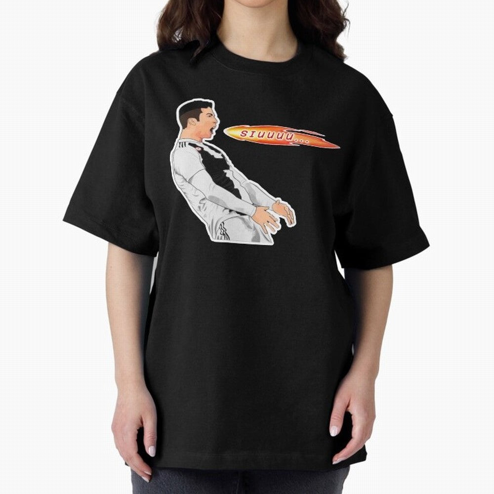 Siuuu Cristiano ronaldo funny Oversized T-Shirt Cheer through Every Moment of Global Football Passion for FIFA World Cup 2026 USA Canada Mexico, Connected to Cristiano Ronaldo, England, France and Netherlands, Vintage Soccer Flavor, Modern Football