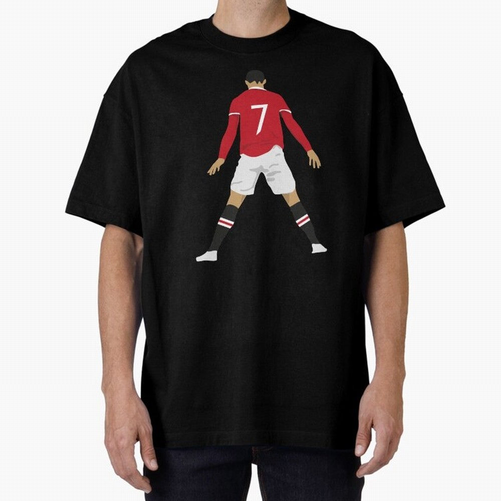 CR7 Man U | SIIIIIUUUUUUU (Celebration) Oversized T-Shirt Feel FIFA World Cup 2026 Group Stage Spirit, Driven by Portugal, Spain and Germany, CR7 and Messi, Tournament Hype, Historic Matchups, Family Viewing Parties and Global Sports Pride; Perfect