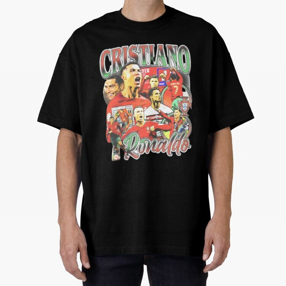 Cristiano Ronaldo Graphic Shirt Oversized T-Shirt Support Match Day Hype around FIFA World Cup 2026, Cristiano Ronaldo, Haaland and CR7, England and Germany, Game Day Rituals, Football Legends, Country Pride and the Road to the Final; Built for