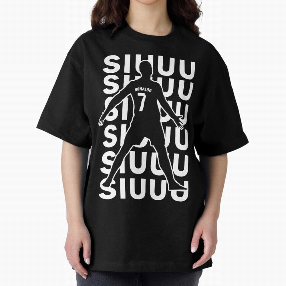 siuuu ronaldo Cristiano CR7 memes MUFC Oversized T-Shirt Keep Football History Alive during Global Football Passion for FIFA World Cup 2026, Highlighting Messi, Brazil, Supporter Pride, Iconic Celebrations, Legendary Names and Global Match Day