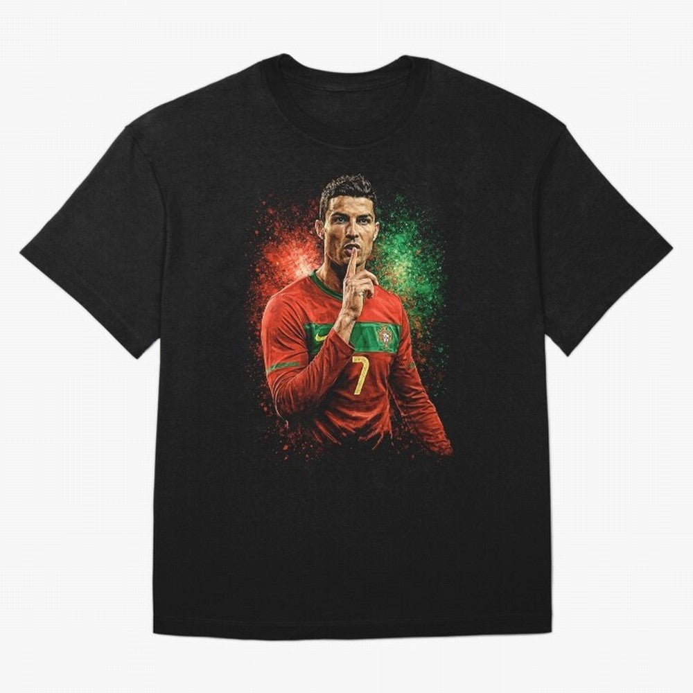 Cristiano Ronaldo Football Legend Oversized T-Shirt Back the Journey through Match Day Hype around FIFA World Cup 2026, Messi, Neymar and Mbappe, France and Portugal, Football Passion, Legendary Performances, Festival Vibes and Supporter Community;