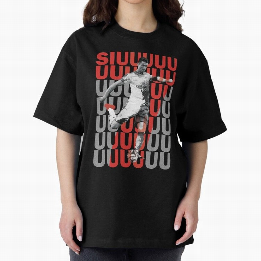 Siuuuuuu Cristiano Ronaldo Oversized T-Shirt Step into Match Day Hype around FIFA World Cup 2026 Group Stage, CR7, Brazil, Portugal and Argentina, Soccer Culture, Superstar Moments, National Team Dreams and Competitive Fire; Perfect for Supporters