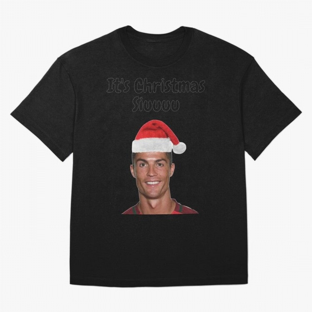 Cristiano Ronaldo Siuuu Funny Christmas Sweater Oversized T-Shirt Stand Proud for Global Football Passion for FIFA World Cup 2026 USA Canada Mexico, Featuring Mbappe and Neymar, Spain, Tournament Hype, Historic Matchups, Family Viewing Parties and