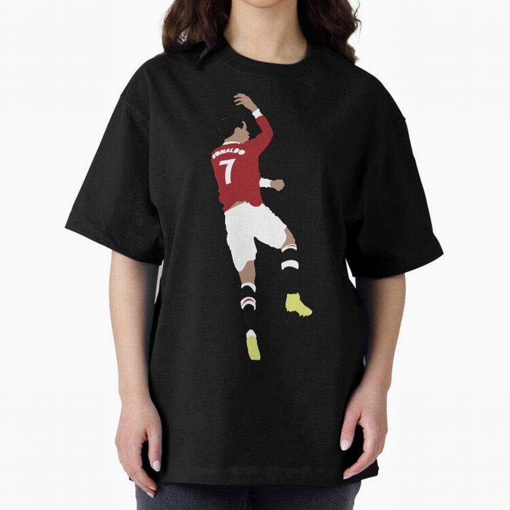 Cristiano Ronaldo Suuii - Design Oversized T-Shirt Feel the Roar of Global Football Passion for FIFA World Cup 2026 USA Canada Mexico, Centered on Cristiano Ronaldo, Haaland and CR7, France and Portugal, Stadium Memories, Football Loyalty,