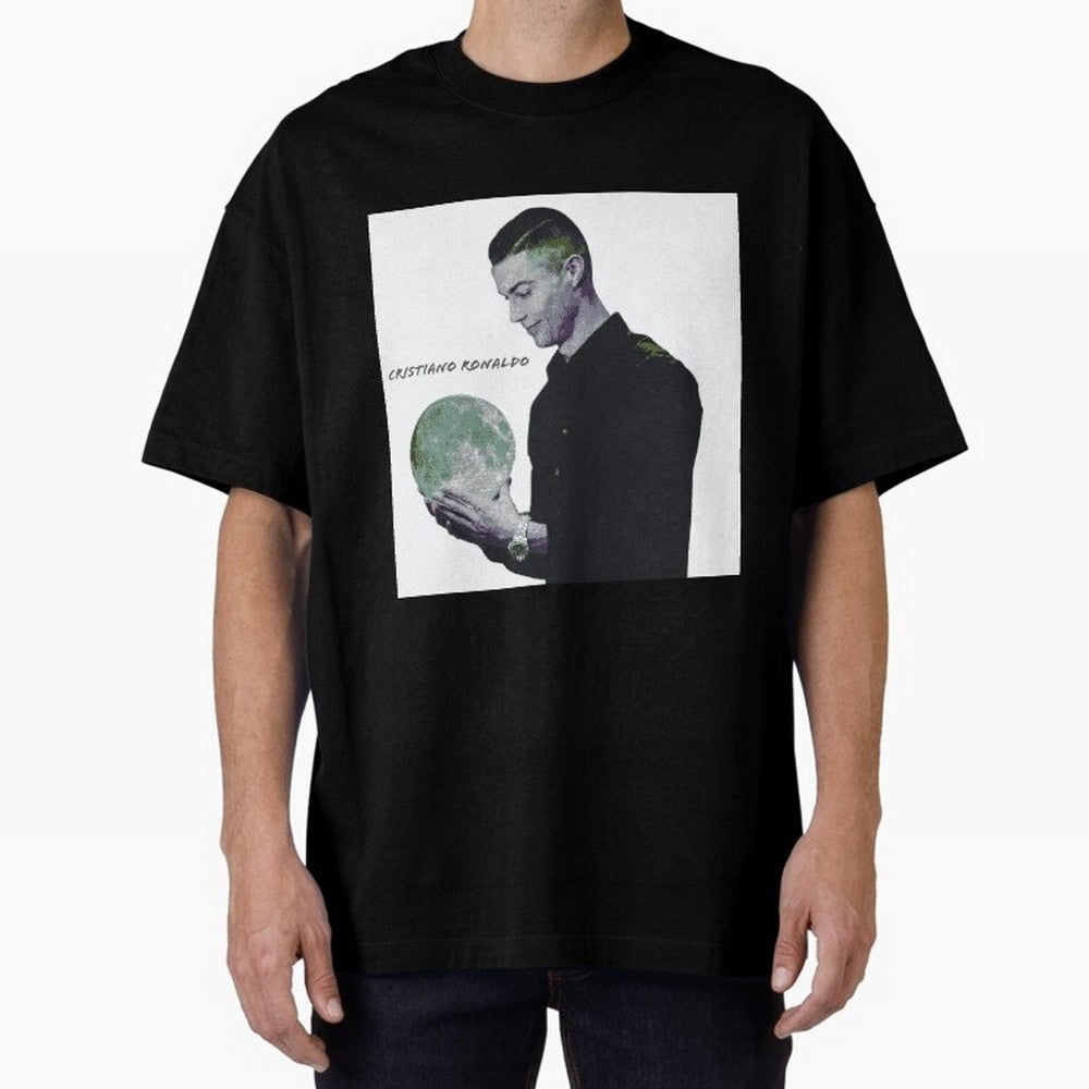 Cristiano Ronaldo art illustration. Cristiano Ronaldo sketch art Oversized T-Shirt Step into Global Football Passion for FIFA World Cup 2026 Group Stage, Capturing Messi, Neymar and Mbappe, Spain and Netherlands, Game Day Rituals, Football Legends,