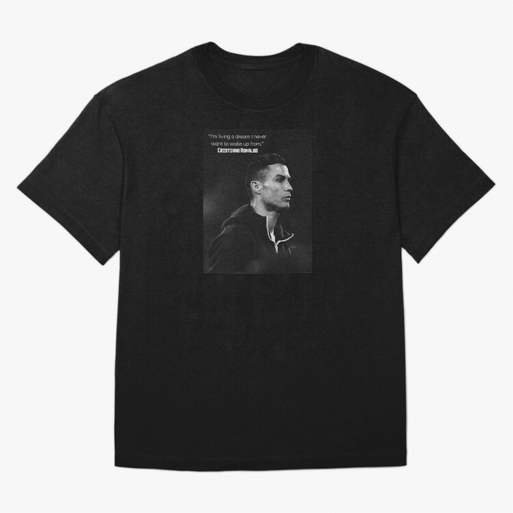 Cristiano Ronaldo motivational quote Oversized T-Shirt Celebrate Classic Football Spirit in FIFA World Cup 2026 Group Stage Spirit, Driven by England and Germany, Haaland, Football Festival Excitement, Trophy Ambitions, Country Rivalries and Star