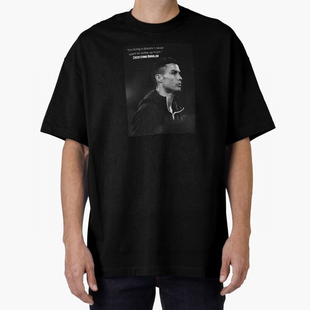 Cristiano Ronaldo motivational quote Oversized T-Shirt Celebrate Classic Football Spirit in FIFA World Cup 2026 Group Stage Spirit, Driven by England and Germany, Haaland, Football Festival Excitement, Trophy Ambitions, Country Rivalries and Star