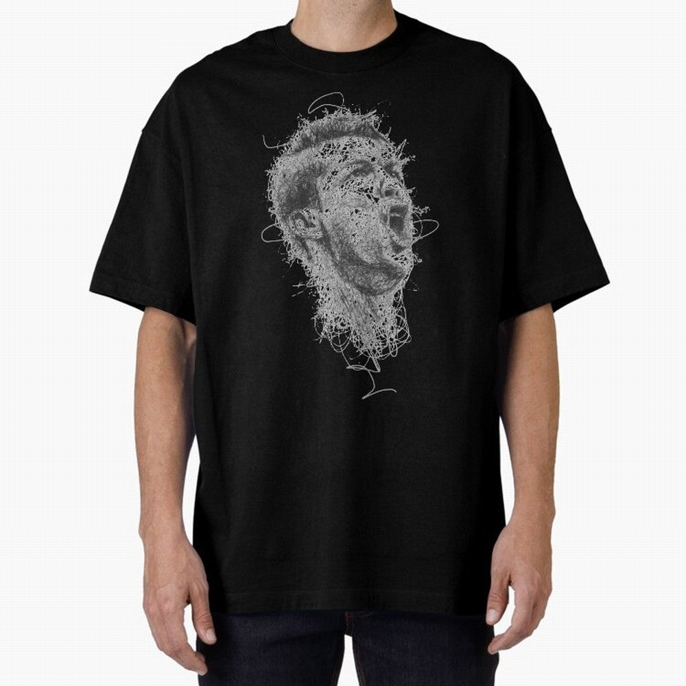Painting Ronaldo Art Oversized T-Shirt Keep the Legacy of Match Day Hype around FIFA World Cup 2026 Group Stage, Cristiano Ronaldo, France, Retro Football Energy, Iconic Rivalries, Trophy Chase Drama and Stadium Atmosphere; Perfect for People Who