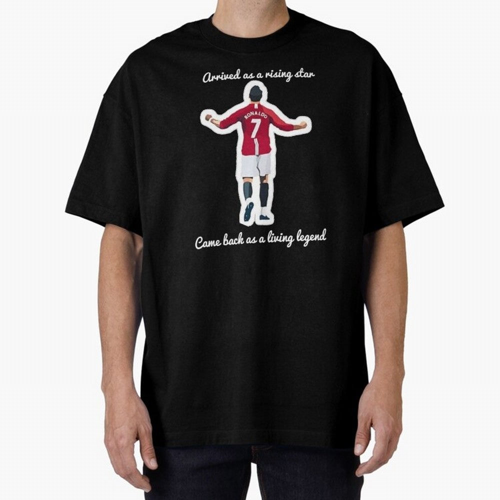 Cristiano Ronaldo Manchester United Siu Siuuu MUFC Oversized T-Shirt Live for the Drama of Global Football Passion for FIFA World Cup 2026, Made for Neymar, Spain, Retro Football Energy, Iconic Rivalries, Trophy Chase Drama and Stadium Atmosphere;