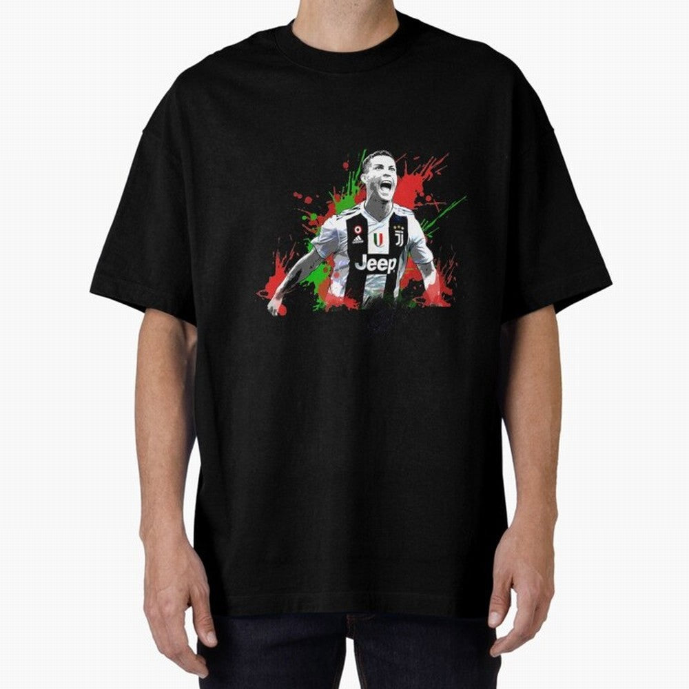 Cristiano Ronaldo Cristiano Ronaldo Oversized T-Shirt Feel the Trophy Chase of the FIFA World Cup 2026 Journey through Messi Highlights, Brazil Pride, Football Festival Excitement, Trophy Ambitions, Country Rivalries and Star Player Buzz; Ideal for