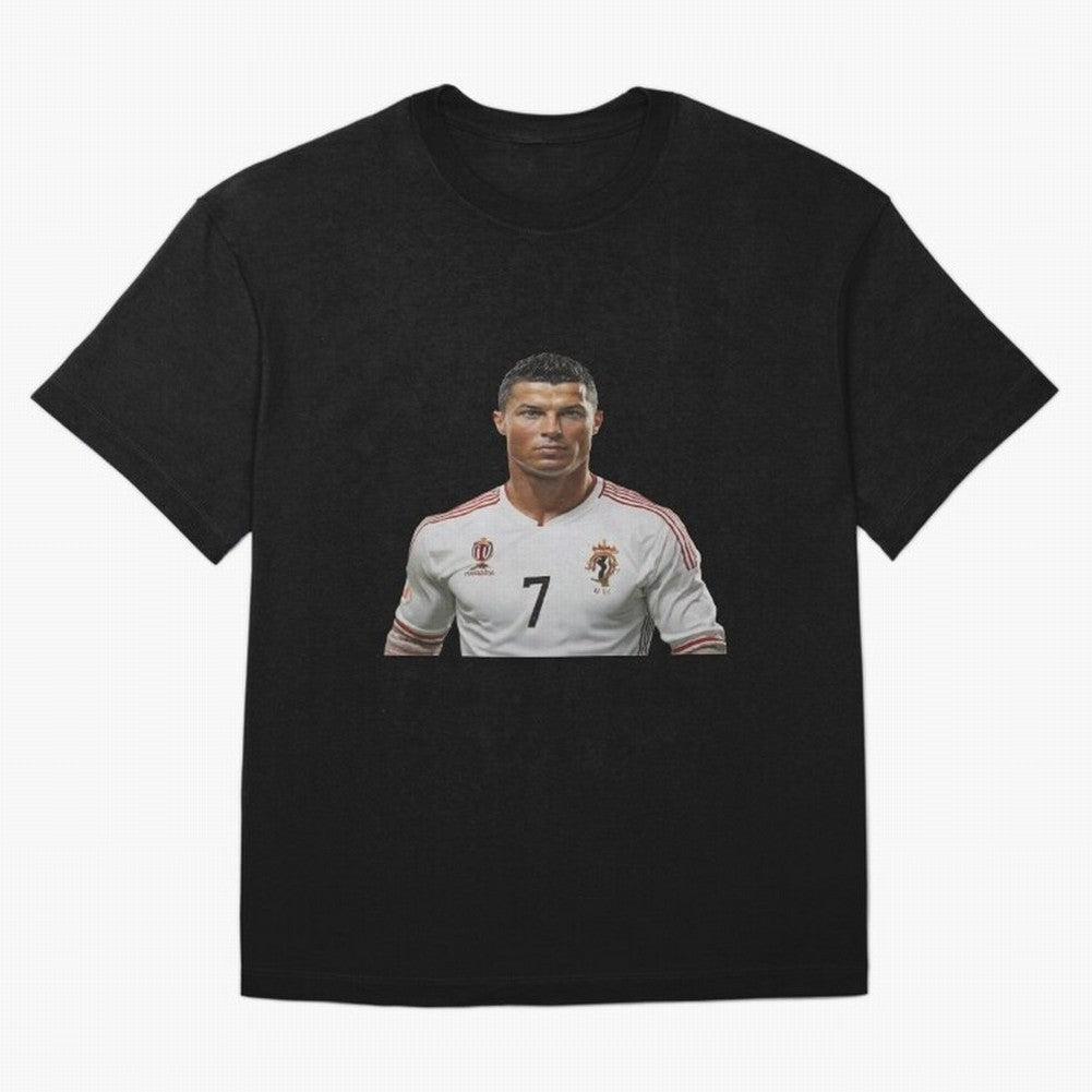 Sticker Ronaldo 2024 Oversized T-Shirt Bring Trophy Dreams to Match Day Hype around FIFA World Cup 2026, Messi and Cristiano Ronaldo, France and Portugal, Vintage Soccer Flavor, Modern Football Stars, National Flags and Final Night Emotion; Ideal