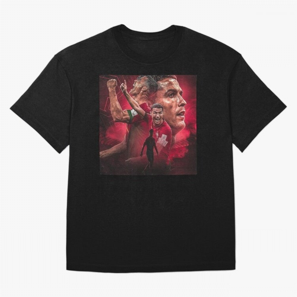 Cristiano Ronaldo - CR 7 Celebration Oversized T-Shirt Celebrate the Stars of FIFA World Cup 2026 Group Stage Spirit, Filled with France, Neymar, Football Festival Excitement, Trophy Ambitions, Country Rivalries and Star Player Buzz; Made for