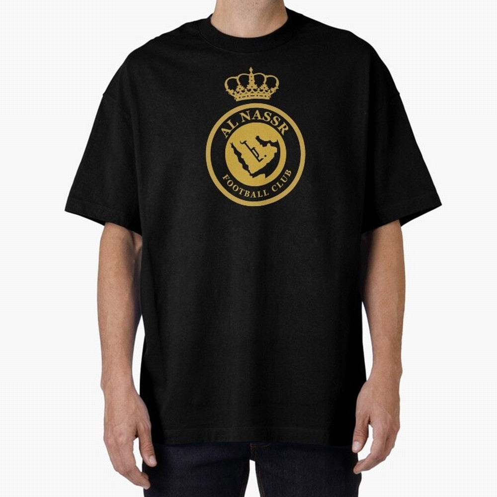 Al-Nassr Football Club - Oversized T-Shirt Relive Legendary Nights from Match Day Hype around FIFA World Cup 2026, Neymar, Netherlands, Football Festival Excitement, Trophy Ambitions, Country Rivalries and Star Player Buzz; Great for Supporters Who