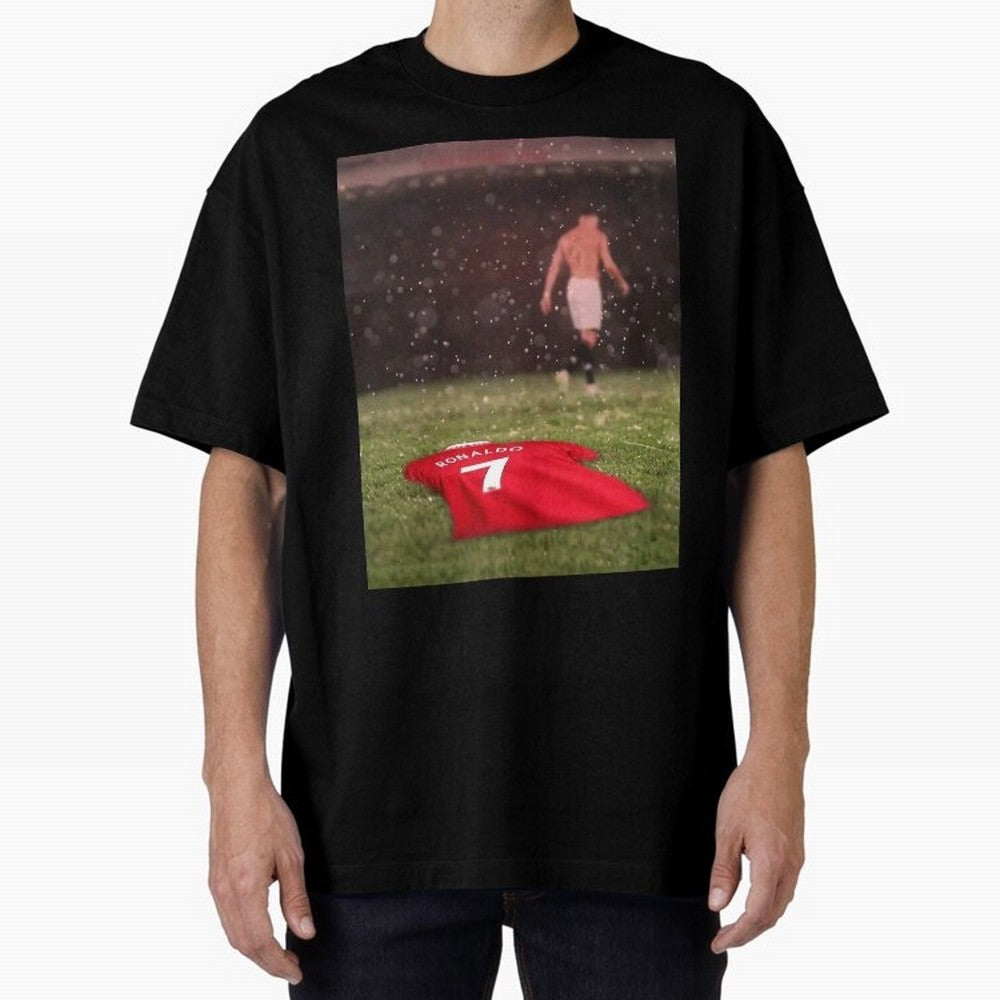 Cristiano Ronaldo Oversized T-Shirt Represent Football Lovers during FIFA World Cup 2026 Group Stage for Fans of Mbappe and Neymar and Brazil, Bringing Vintage Soccer Flavor, Modern Football Stars, National Flags and Final Night Emotion; Ideal for