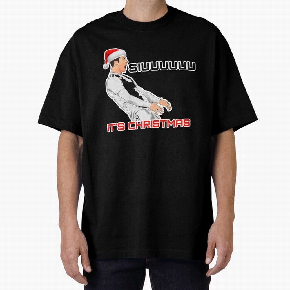 Siuuuuuu CR7 Christmas funny Oversized T-Shirt Refresh FIFA World Cup 2026 Spirit, with Portugal, Messi, Game Day Rituals, Football Legends, Country Pride and the Road to the Final; Perfect for Fans, Collectors, Family Gatherings, Watch Parties and