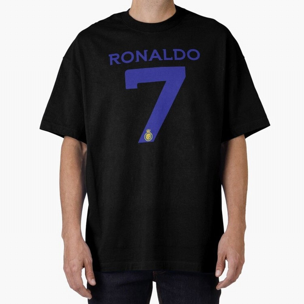 Ronaldo 7 Al-Nassr Football Club - Oversized T-Shirt Celebrate Golden Goal Energy in FIFA World Cup 2026 USA Canada Mexico for Fans of Messi and Cristiano Ronaldo and England, France and Netherlands, Bringing Retro Football Energy, Iconic