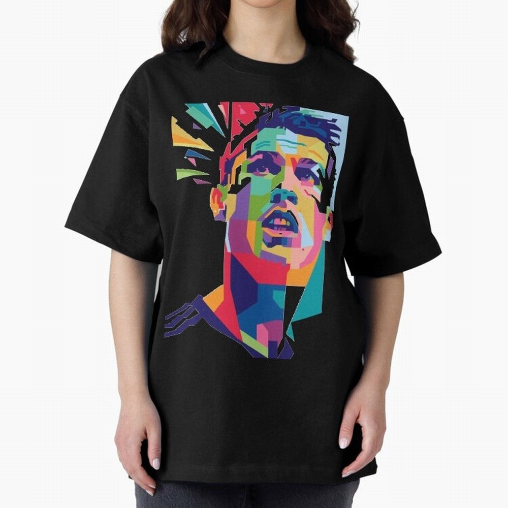 CR7 Sketch Oversized T-Shirt Join FIFA World Cup 2026 for Fans of Neymar, Haaland and Cristiano Ronaldo and Spain and Netherlands, Bringing Championship Spirit, Famous Goals, Roaring Crowds and International Football Unity; Perfect for Fans,