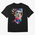 CR7 Sketch Oversized T-Shirt Join FIFA World Cup 2026 for Fans of Neymar, Haaland and Cristiano Ronaldo and Spain and Netherlands, Bringing Championship Spirit, Famous Goals, Roaring Crowds and International Football Unity; Perfect for Fans,