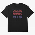 Cristiano Ronaldo - #1 Fan Oversized T-Shirt Capture Match Day Hype around FIFA World Cup 2026 USA Canada Mexico, Messi, Argentina and Brazil, Game Day Rituals, Football Legends, Country Pride and the Road to the Final; Ideal for Football Dads,