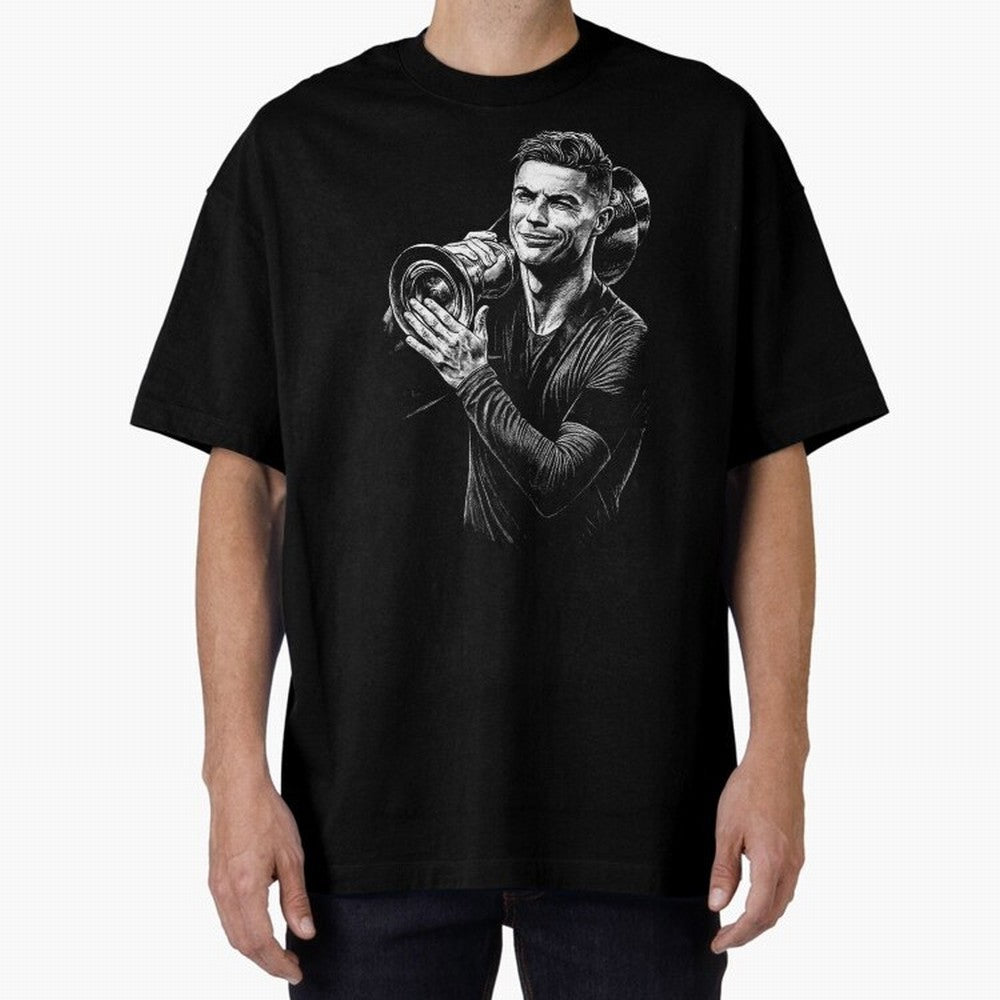 Cristiano Ronaldo Nations League Cup Oversized T-Shirt Celebrate Classic Football Spirit in FIFA World Cup 2026 Filled with CR7 and Messi, England, France and Netherlands Energy, Worldwide Fan Energy, Dramatic Goals, Stadium Lights and Championship