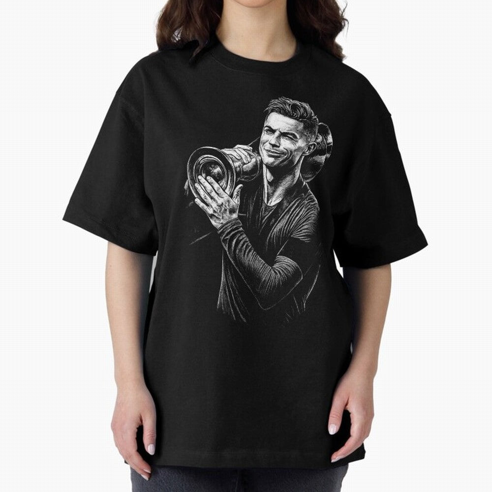 Cristiano Ronaldo Nations League Cup Oversized T-Shirt Celebrate Classic Football Spirit in FIFA World Cup 2026 Filled with CR7 and Messi, England, France and Netherlands Energy, Worldwide Fan Energy, Dramatic Goals, Stadium Lights and Championship