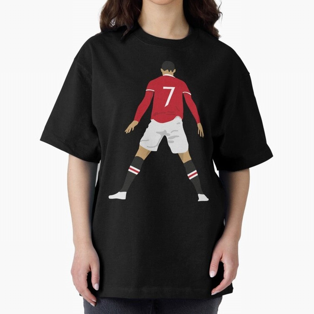 CR7 Man U SIIIIIUUUUUUU (Celebration) Oversized T-Shirt Represent the Passion of FIFA World Cup 2026 Group Stage Spirit, Featuring Portugal, Haaland and Mbappe, Football Passion, Legendary Performances, Festival Vibes and Supporter Community;