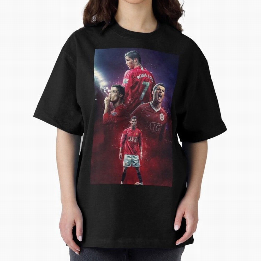 Cristiano Ronaldo dos Santos Aveiro Art Oversized T-Shirt Bring a Champion Mindset to FIFA World Cup 2026 Group Stage for Fans of Cristiano Ronaldo and Brazil, Portugal and Argentina, Bringing Football Festival Excitement, Trophy Ambitions, Country