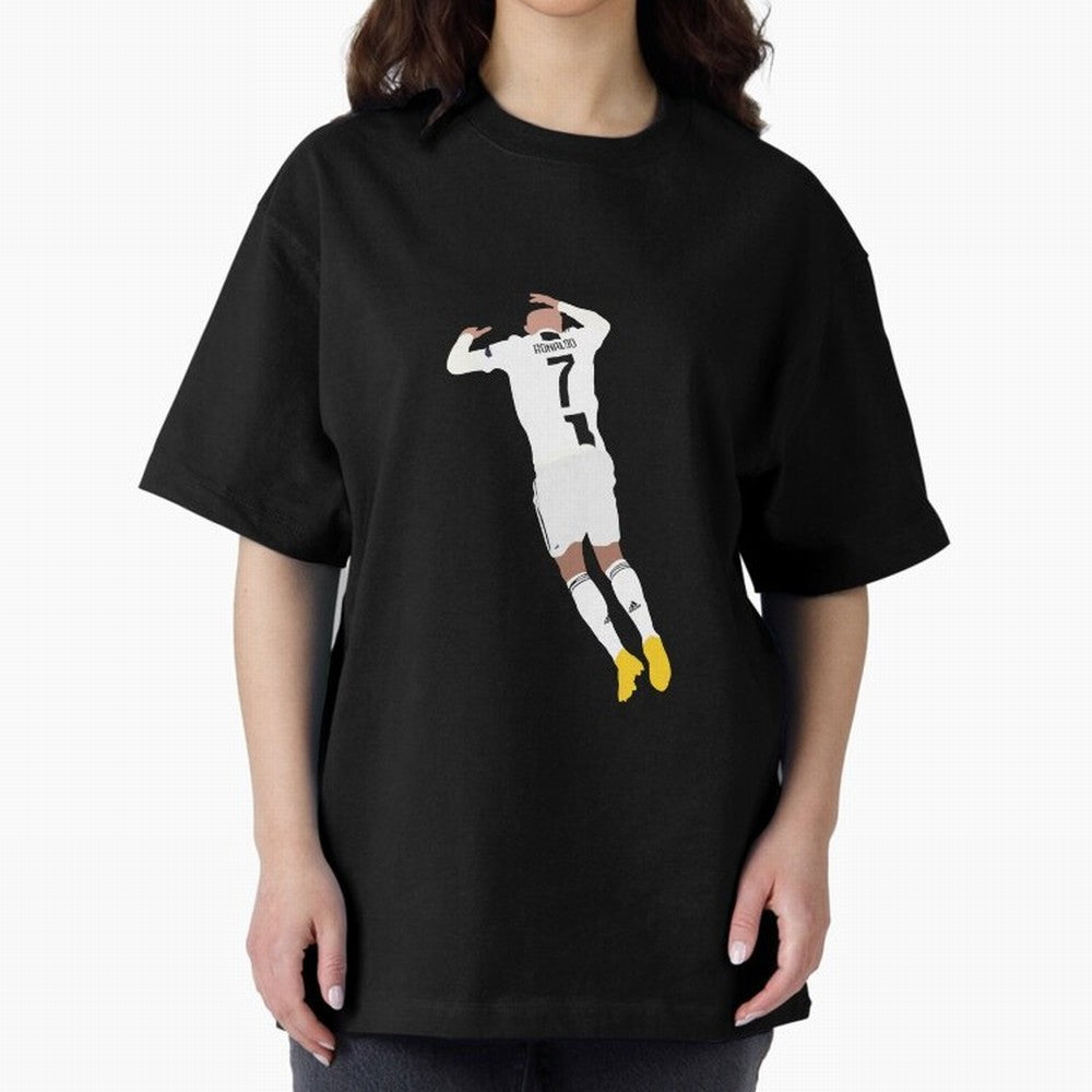 cristiano ronaldo goal celebration Oversized T-Shirt Turn Every Weekend Toward Match Day Hype around FIFA World Cup 2026 Group Stage, Mbappe and Neymar, France and Portugal, Vintage Soccer Flavor, Modern Football Stars, National Flags and Final