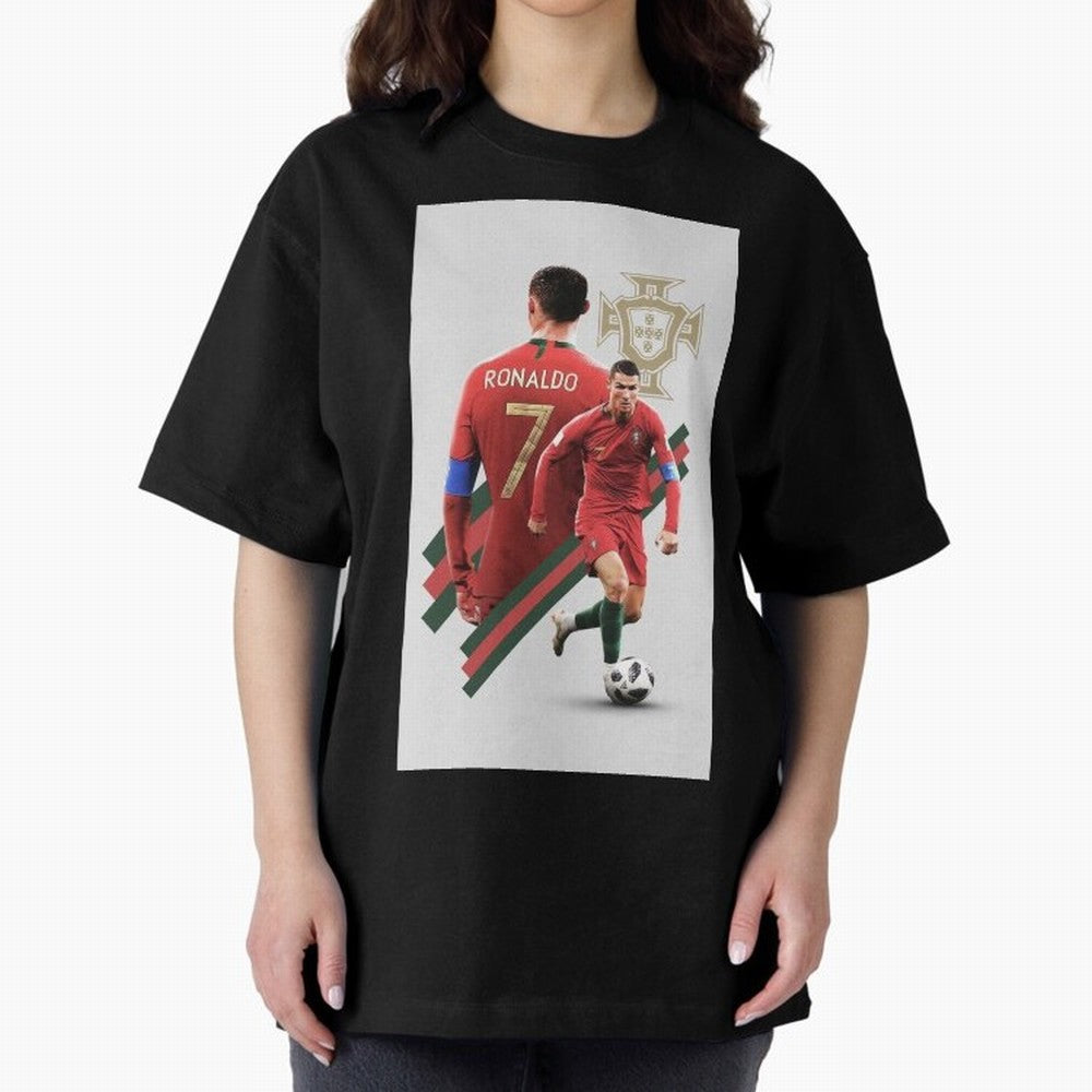 cr qatar Oversized T-Shirt Upgrade FIFA World Cup 2026 Group Stage Spirit, Driven by Argentina and Brazil, Messi and Cristiano Ronaldo, Classic Soccer Heritage, Championship Pressure, Fan Loyalty and International Pride; Perfect for Fans,