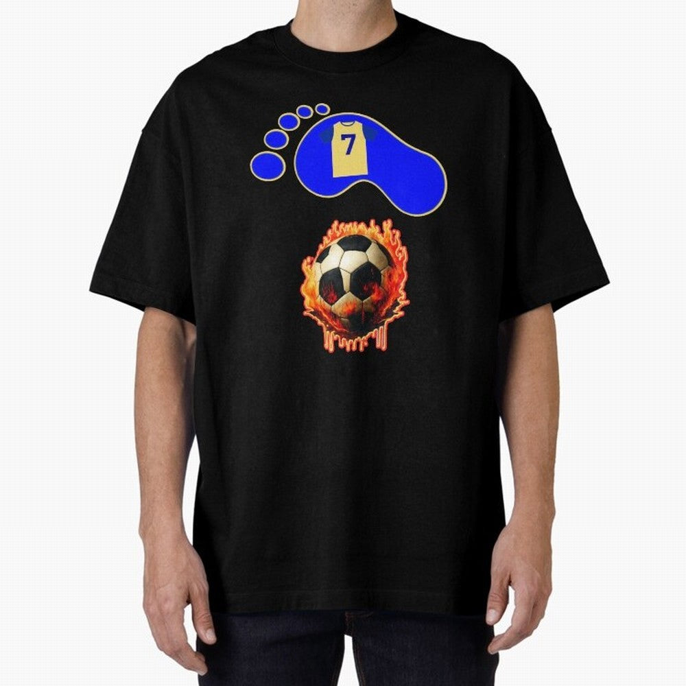 Cristiano Ronaldo 7 Oversized T-Shirt Follow FIFA World Cup 2026 Spirit, Filled with Argentina, Haaland, Stadium Memories, Football Loyalty, International Chants and Championship Tradition; Great for Watch Parties, Sports Bars, Family Nights, Fan