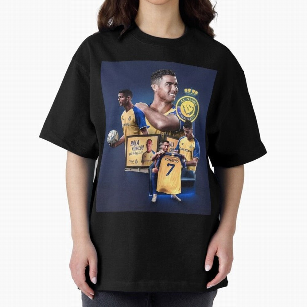 Art Cristiano Ronaldo Wallpaper Oversized T-Shirt Feel the Trophy Chase of the FIFA World Cup 2026 USA Canada Mexico Journey through Mbappe and Neymar Highlights, France Pride, Football Festival Excitement, Trophy Ambitions, Country Rivalries and
