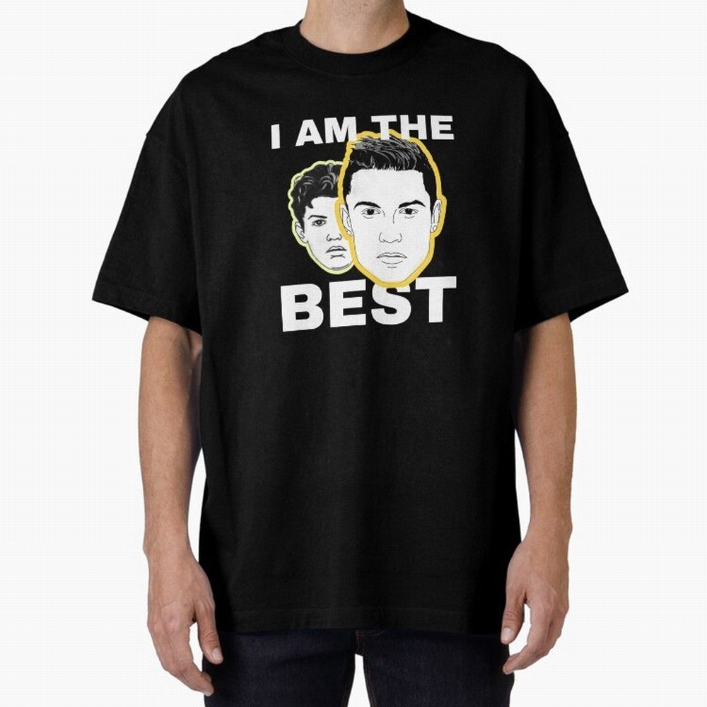 Cristiano Ronaldo - I Am The Best. Oversized T-Shirt Bring World Football Passion into FIFA World Cup 2026 USA Canada Mexico for Fans of Messi, Neymar and Mbappe and France and Portugal, Bringing Stadium Memories, Football Loyalty, International