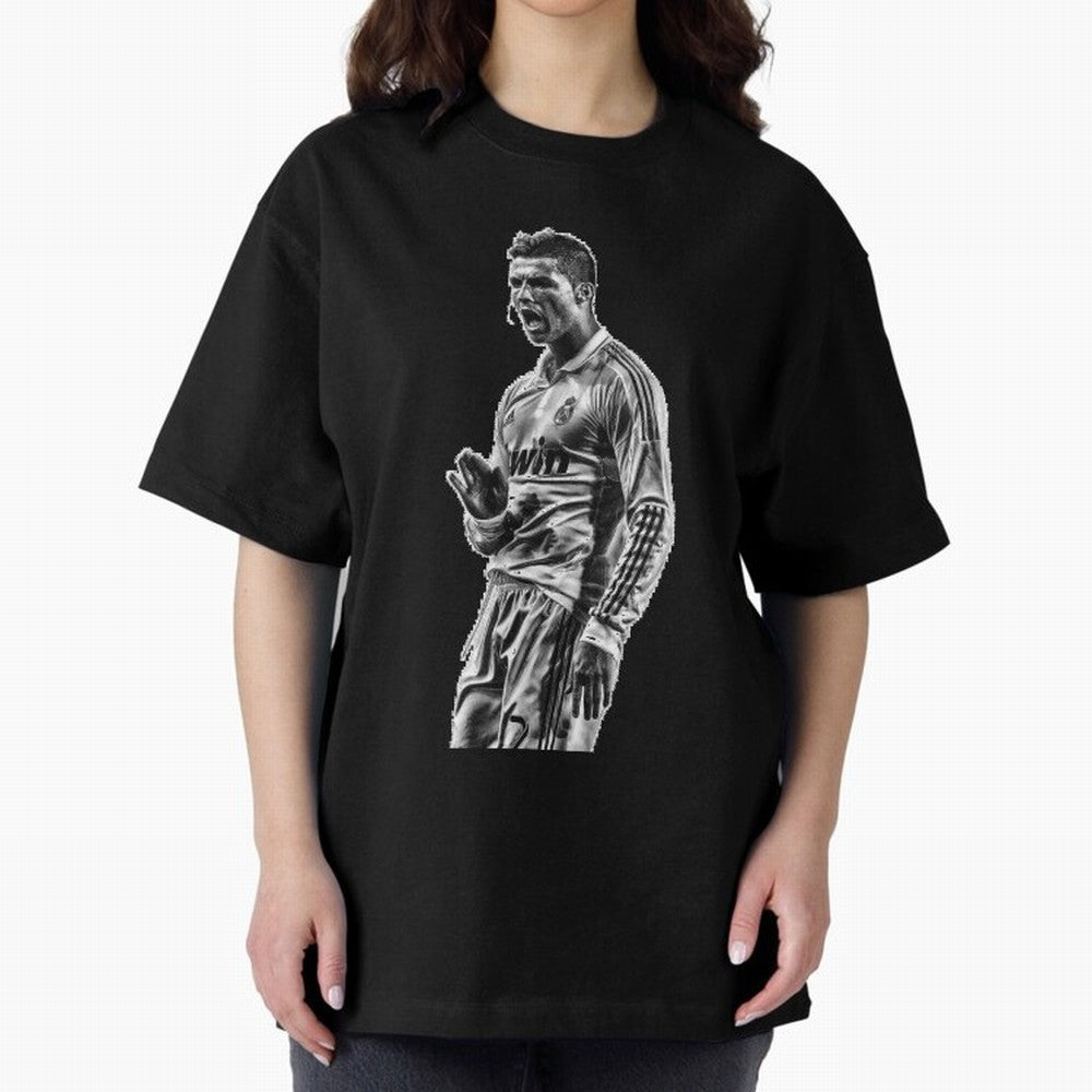 Cristiano Ronaldo Calma Oversized T-Shirt Create FIFA World Cup 2026 USA Canada Mexico Filled with CR7, Argentina, France and Brazil Energy, Vintage Soccer Flavor, Modern Football Stars, National Flags and Final Night Emotion; Great for Watch