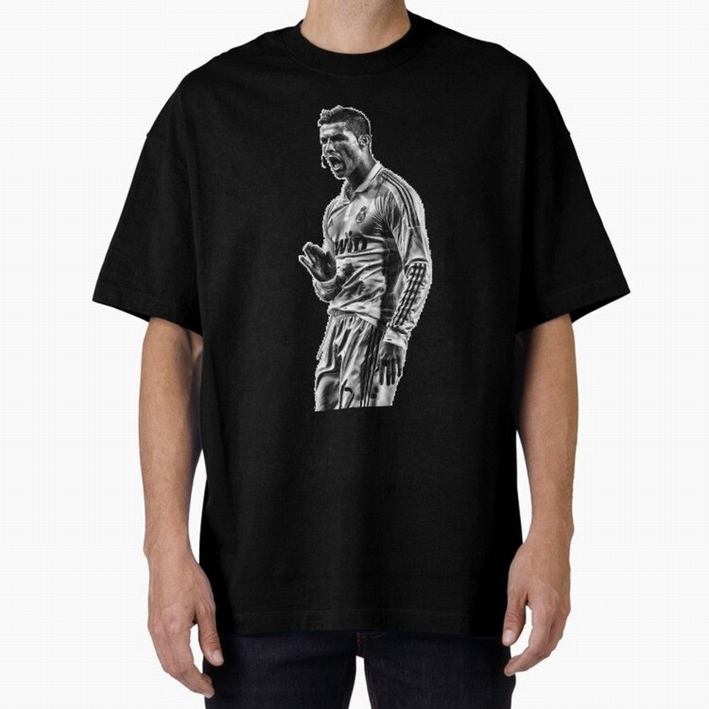 Cristiano Ronaldo Calma Oversized T-Shirt Create FIFA World Cup 2026 USA Canada Mexico Filled with CR7, Argentina, France and Brazil Energy, Vintage Soccer Flavor, Modern Football Stars, National Flags and Final Night Emotion; Great for Watch