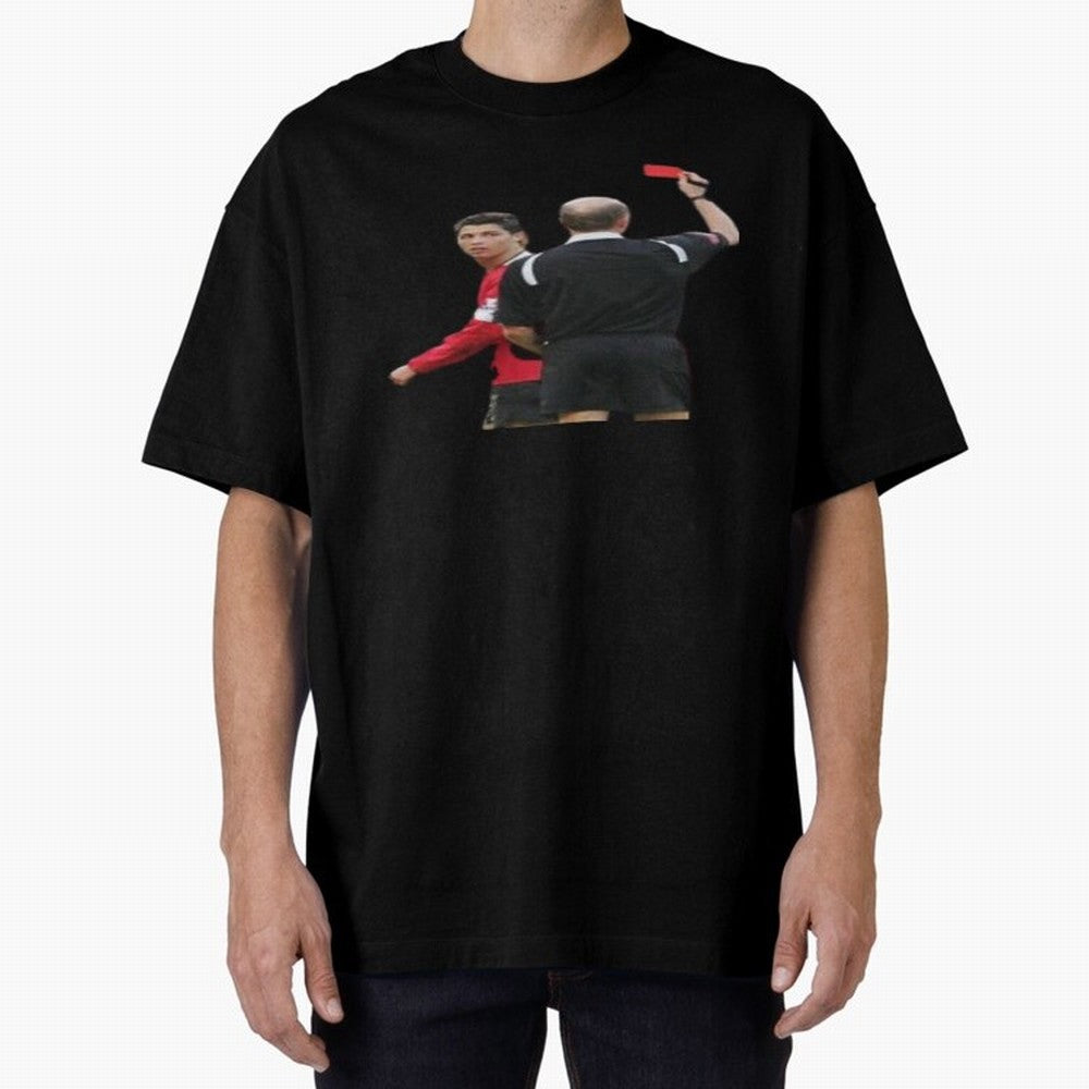 Cristiano Ronaldo Red Card Oversized T-Shirt Support Iconic Players in FIFA World Cup 2026 USA Canada Mexico Centered on Neymar, Portugal, Spain and Germany Energy, Goal Celebration Energy, Supporter Heritage, Football Icons and Worldwide