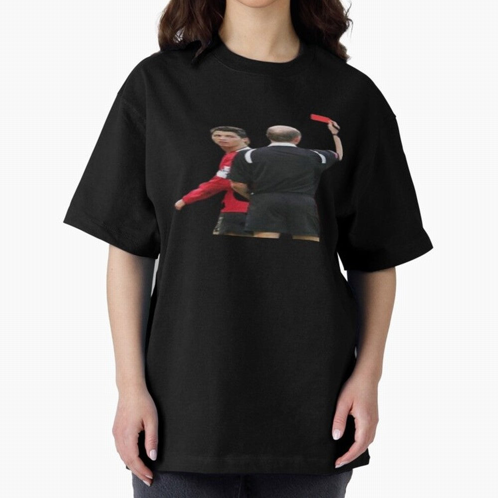 Cristiano Ronaldo Red Card Oversized T-Shirt Support Iconic Players in FIFA World Cup 2026 USA Canada Mexico Centered on Neymar, Portugal, Spain and Germany Energy, Goal Celebration Energy, Supporter Heritage, Football Icons and Worldwide